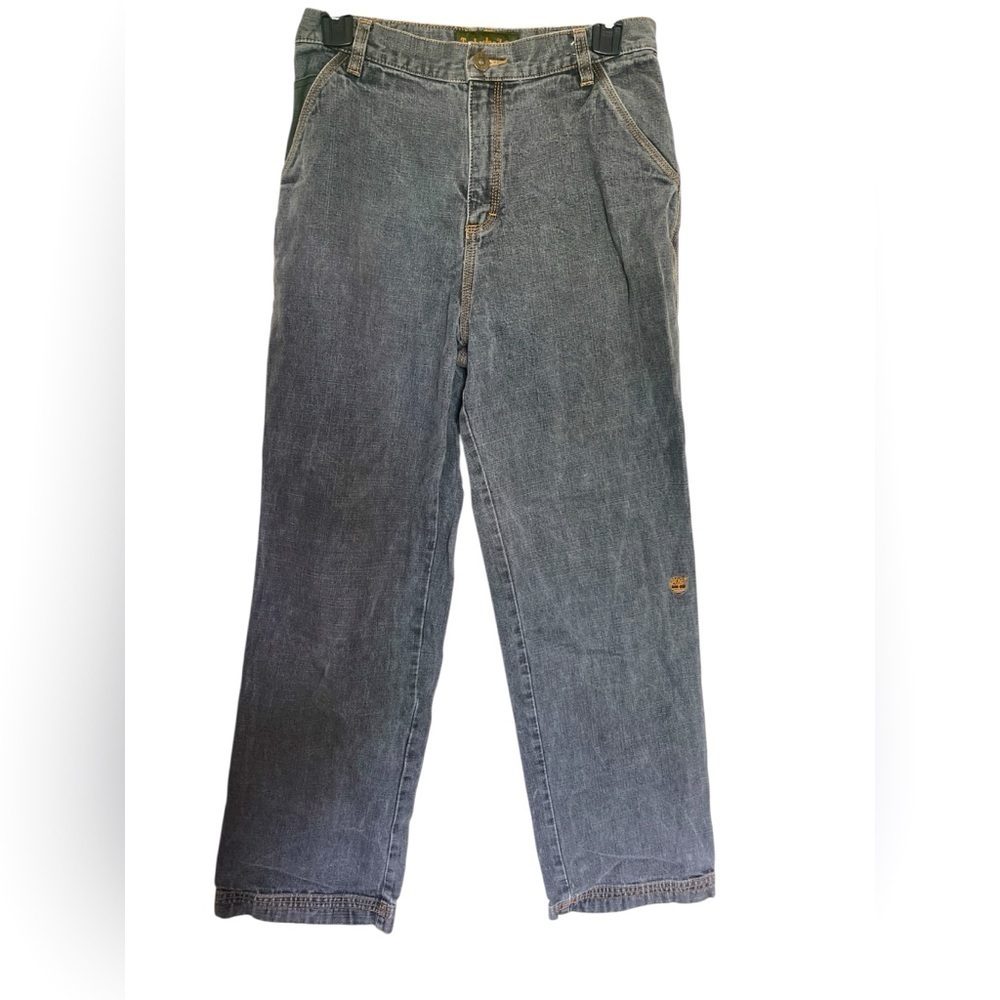 Timberland Gray Relaxed Straight Leg Jeans Classic Style, Youth Sz 16